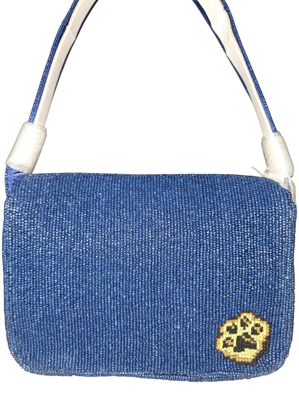NEW Dog Navy Blue Portrait Beaded Bag Doodle Goldendoodle Handbag Purse NWT - Picture 3 of 16